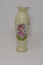 Lefton Porcelain Bud Vase Girl with Bunny Vintage Japan - £12.71 GBP