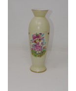Lefton Porcelain Bud Vase Girl with Bunny Vintage Japan - $15.99