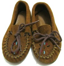 Moccasins Kids Child Measures 7 3/4&quot; Sz 12 12.5 13 Shoes Costume Weron Vintage - $22.49