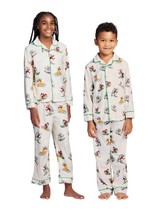 Disney Boys Girls Pajamas Multicolor Top Pants Christmas Winter Family Ski - €31,66 EUR