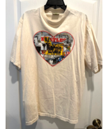 Vtg 1995 The Beatles Anthology White Heart L Large Apple Organics Cotton... - $87.99 CAD