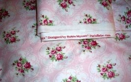 Pink Cameo Rose Fabric Paris Bebe ORIGINAL DESIGNED BY ROBIN MYNATT BTY - £30.66 GBP