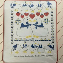 Plaid Accents on Everything Rub-On Paints Home Decor Country Geese Vintage Tole - £3.97 GBP