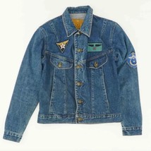 Womens Vintage 80&#39;s Tomorrow&#39;s Generation Denim Jacket w/ Patches sz L - $636.44 MXN