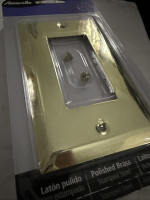 Amertac Electrical 163RBR Century Polished Brass Steel - 1 Rocker Wallplate - $3.92