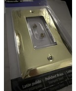 Amertac Electrical 163RBR Century Polished Brass Steel - 1 Rocker Wallplate - $5.37 CAD