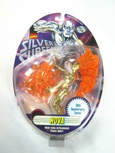 Vintage 97 Silver Surfer Nova Action Figure Articulated Flame Hair Marvel ToyBiz - £19.97 GBP