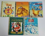 5 GOLDEN Books Lot Christmas Little Red Hen Lion King Trolls 101 Dalmations - $9.99