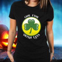 Sexy Irish Lady T-shirt, Gift For Her, One Fine Irish Lass, Black Unisex Tee  - £17.29 GBP