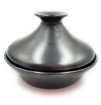 Tajine Tagine Diameter 10&quot; Hight 7.8&quot; Black Clay Original Handicraft, Pr... - £94.96 GBP