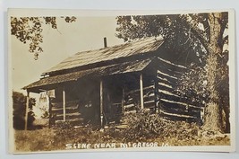 Iowa Scene near McGregor c1900s Historic Old Log Cabin Real Photo Postcard T10 - £23.91 GBP