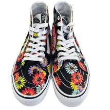 Van Womens Floral Skate Sneakers Black Size 8 Mens 6.5 High Top Peace SK... - £54.16 GBP