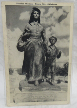Graycraft B&amp;W Postcard Pioneer Woman Statue Ponca City Oklahoma M Harvey... - £2.35 GBP