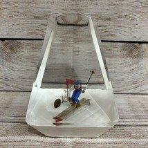 VTG Acrylic Lucite Sculpture Trophy Made In Canada Skier Ski Scene Paperweight - £23.96 GBP