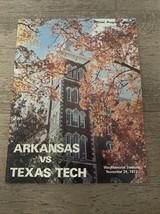 1973 Arkansas Razorbacks vs Texas Tech Red Raiders November 24 Football ... - $10.00