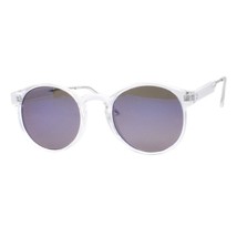 Redondo Cerradura Claro Marco Gafas Sol Unisex Moda Hipster Lente Espejo UV 400 - £10.96 GBP+