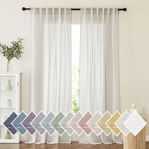 For Windows, Nicetown Semi Sheer Light Filtering Linen Curtains For, 2 Pcs. - $36.97