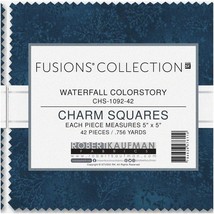 Fusion Waterfall Charm Pack - 42 5&quot; Squares - Quilting Fabr - £29.77 GBP