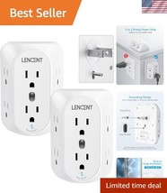 Versatile 2 Prong to 3 Prong Outlet Extender: 6 Outlets with Surge Prote... - $42.00