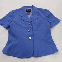 Positive Attitude RN#55126 Women's Blue 3-Button Blazer Jacket Size 4 Petite image 11