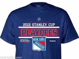 New York Rangers Reebok 2012 NHL Hockey Stanley Cup Playoff Roster T-Shirt  XL - £15.14 GBP