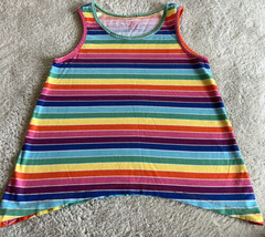 Childrens Place Girls Rainbow Striped Tank Top 7-8 - $6.37
