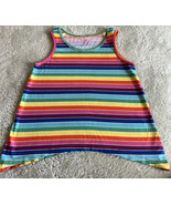 Childrens Place Girls Rainbow Striped Tank Top 7-8 - £5.10 GBP