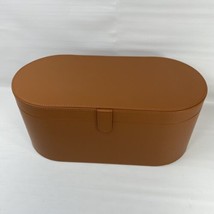 Used DYSON Airwrap Styler Leather Large Storage Hard Box Tan Brown - CAS... - £18.68 GBP
