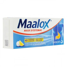 Maalox maux d estomac citron sans sucre comprimes 60 comprimes a croquer thumb200