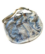 Vintage Shane Acid Washed Denim Oversized Tote Bag Shoulder Strap and Ha... - $461.34 MXN