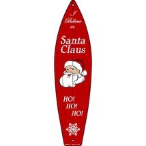 Santa Claus Novelty Mini Metal Surfboard Sign - £13.50 GBP