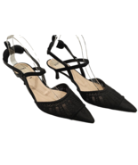 SALVATORE FERRAGAMO Black Colibri Lite Mesh Slingback Pump - Size 39 1/2 - $416.20 CAD