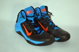 2013 Nike Dual Fusion BB II Blue Black Red High Top Size 8.5 Shoes 610202-001 - £59.53 GBP