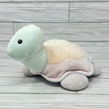 Vintage Baby Gund Turtle Pastel Rainbow Racer Plush Stuffed Squeaker Toy... - £19.35 GBP