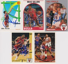 Chicago Bulls Signed Lot of (5) Trading Cards - Paxson, Perdue, Sellers - $14.99