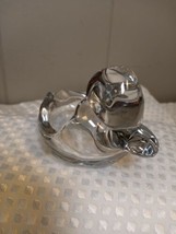 Heavy Clear Glass Duck Cigarette Ashtray Paperweight  - £9.00 GBP