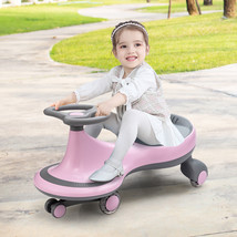 Wiggle Car Ride-On Toy W/ Flashing Wheels For Toddlers &amp; Kids Pink - £91.24 GBP