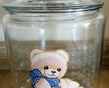 Tienshan Theodore Country Teddy Bear Biscuit / Cookie Jar Vintage Clear ... - $47.49