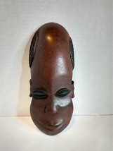 Handmade West Ivory Coast African Wall Hanging Wooden Mask Approx 8 inches Tall - £28.04 GBP