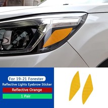 QHCP Car Headlight Reflective Sticker Headlamps Eyebrow Trim Warning Strip Fits  - £75.76 GBP