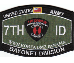 4.5&quot; ARMY 7TH INFANTRY BAYONET DIVISION MOS DESERT EMBROIDERED PATCH - £27.52 GBP