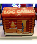 VINTAGE Log Cabin Syrup Tin Canister With Cap 100th Anniversary 1887-1987 - $185.88 MXN