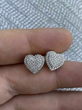 0.50 Ct Round-Cut Diamond Nice Heart Beautiful Earring 14K Yellow Gold Over - £88.19 GBP