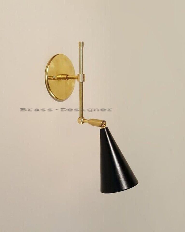 Brass Color Wall lamp Chandelier Italian Cone Stilnovo Sputnik Decor lamp - $169.40