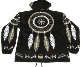VTG Tejidos Imalaya Native American Dream Catcher Hoodie M Brown Wool Jacket - £31.11 GBP