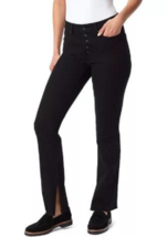 NEW ANNE KLEIN BLACK BUTTONS BOOTCUT JEANS SIZE 12 $79 - £59.97 GBP