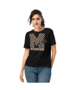Women’s Organic Ribbed Neck T-Shirt – Mom (Black) - $75.21 CAD