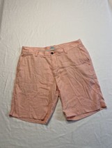 Tommy Bahama Linen Blend Chino Shorts Light Pink Pockets Mens 36 Beach S... - $17.42