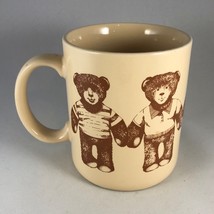 Vintage Hallmark TEDDY BEARS Illustrated Cute Country Kitchen Coffee Mug - $14.25