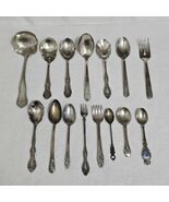 VTG Serving Spoon Fork Lot of 15 Floral Art Some Silverplated - $702.01 MXN